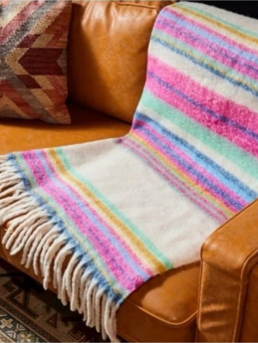Free People Skye Stripe Fringe Scarf - Picture 2 of 6